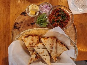 Vg tatar beef steak at Vegan Garden Budapest in Budapest