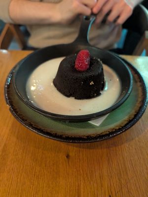 Chocolate coulant at Vegan Garden Budapest in Budapest