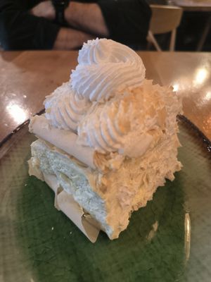 Vegan Hungarian cream cake at Vegan Garden Budapest in Budapest