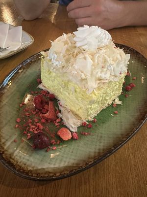 Traditional Hungarian cream cake , but VEGAN!  at Vegan Garden Budapest in Budapest