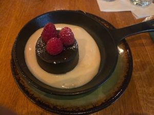 Fondant au chocolat at Vegan Garden Budapest in Budapest