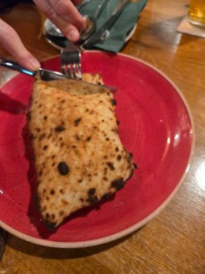 Pizza bread with oil at Vegan Garden Budapest in Budapest