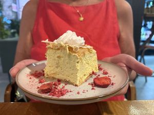 Cream cake😄 at Vegan Garden Budapest in Budapest