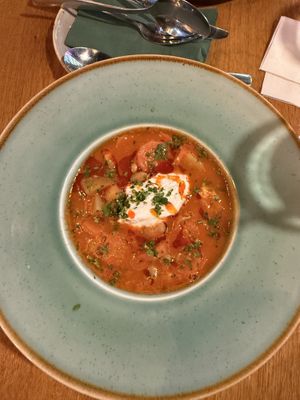 Goulash  at Vegan Garden Budapest in Budapest