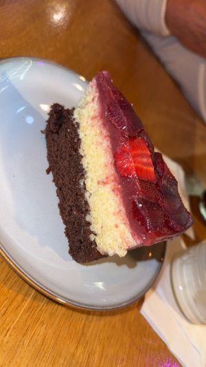 Strawberry chocolate cake   at Vegan Garden Budapest in Budapest
