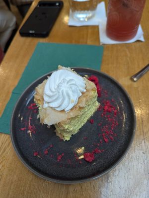 Traditional pastry cream - so yummy!! at Vegan Garden Budapest in Budapest