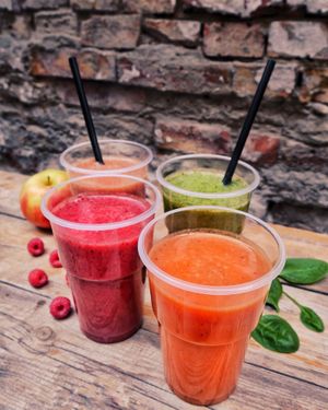 Smoothies from Las Vegan's at Vegan Garden Budapest in Budapest