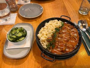 Mushroom Paprikash at Vegan Garden Budapest in Budapest