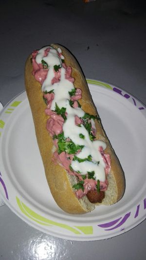 Hotdog at Vegan Garden Budapest in Budapest