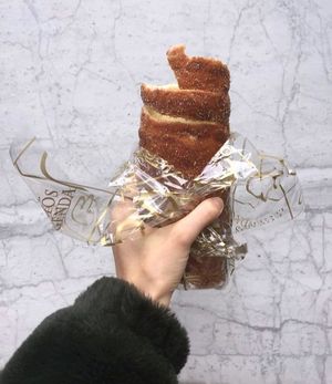 Cinnamon chimney cake from  at Vegan Garden Budapest in Budapest