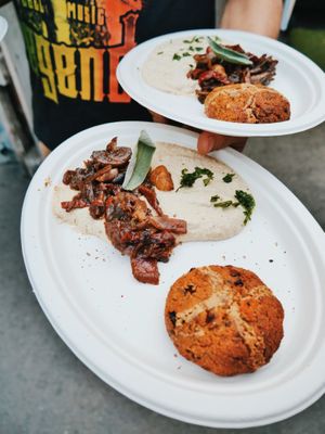 Kristóf's Kitchen dinner. Middle-Eastern food. at Vegan Garden Budapest in Budapest