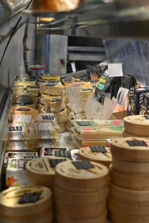 Vegan cheese counter  at Rayrider Bike Tours in Zurich