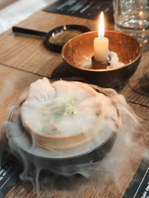 Pilzkreation auf Trockeneis  at Alchemist in Basel