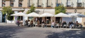 Outside seating at La Antigua in Cordoba