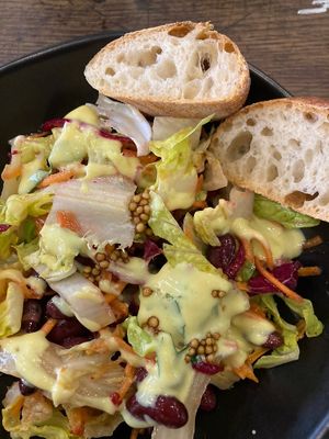 Vegan salad, option changes every day  at Chez Blondie in Bayonne
