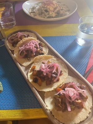 Vegetable tacos  at La Lupe Cantina in Lanzarote