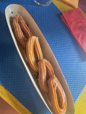 Churros with cinnamon sugar  at La Lupe Cantina in Lanzarote