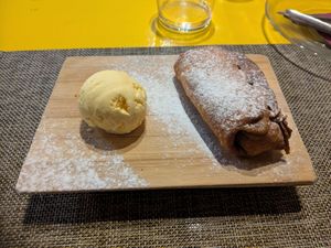 Vegetarian fried caramel dessert (can't remember the name - sorry!) at La Lupe Cantina in Lanzarote