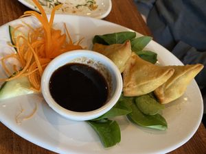 Vegan samosa  at Spice Malabar in Clifton Park