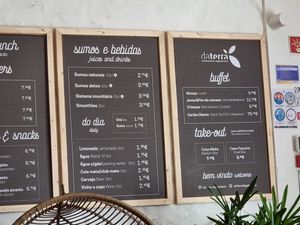 Meny at daTerra in Faro