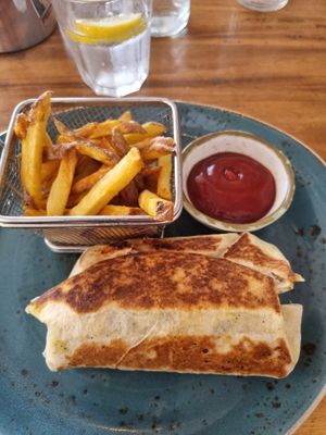 Sweet Potato & Black Bean Burrito at Passion Cafe Playa den Bossa in Ibiza