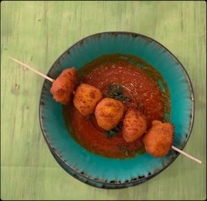 Polpette di zucca con salsa al curry at Magn'etico Osteria Bio & Veg in Borgo San Lorenzo