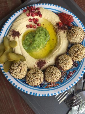 falafel plate  at Bistro Habibi in Prague