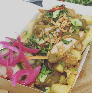 Katsu loaded Fries   at V Street Kitchen in Cleethorpes