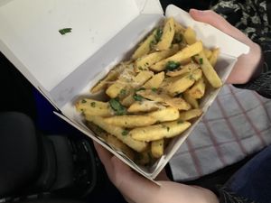Garlic butter fries  at V Street Kitchen in Cleethorpes