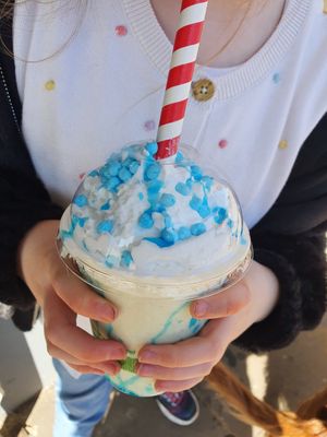 Bubblegum milkshake. at V Street Kitchen in Cleethorpes