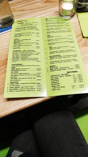 Karte at TREFF – ZUM INDER in Klagenfurt