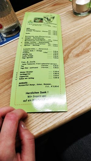 Karte at TREFF – ZUM INDER in Klagenfurt