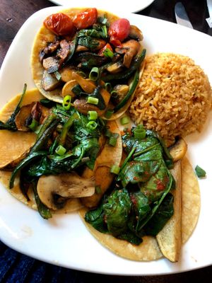 Tacos De Papa on corn  at Mi Cocina in Dallas