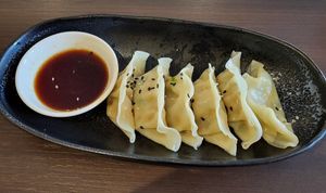 Vegan dumplings at FLOA in Ulm
