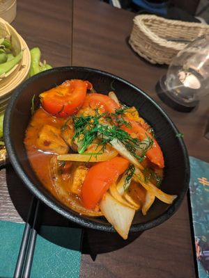 Tofu in Tomatensoße at FLOA in Ulm