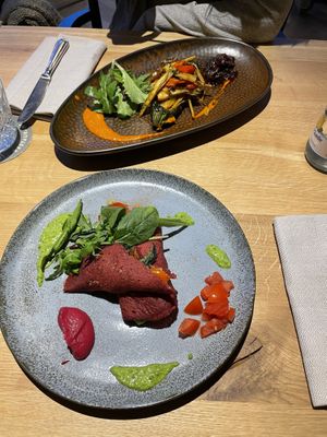 Grilled zucchini and wrap (main course)  at Ox&Ehrlich in Lermoos