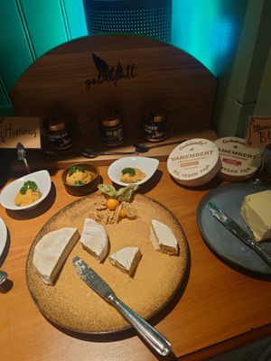 Variety of vegan cheeses!!! One of the best I've ever had at Ox&Ehrlich in Lermoos