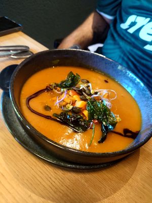 Pumpkin soup, simply perfect at Ox&Ehrlich in Lermoos