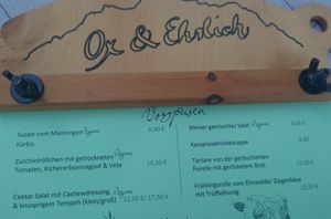 3 vegan entrances at Ox&Ehrlich in Lermoos