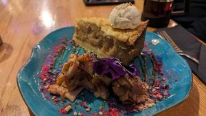 Apple pie at Pierwszy Stopien in Krakow