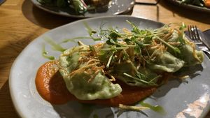 Tofu and potato pierogi   at Pierwszy Stopien in Krakow