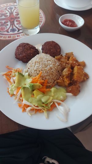 Falafel at Govinda's in Santa Marta