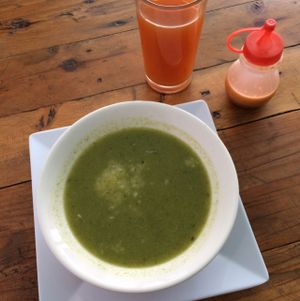 soup of the day at Govinda's in Santa Marta