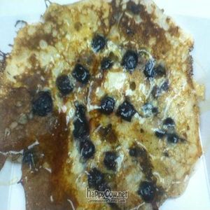blueberry pancake with a agave lavender infused syrup at O! Vegasm in New Orleans