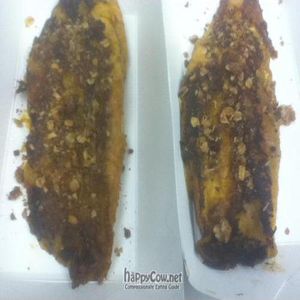 pumpkin french toast stuffed with a vegan cream cheese filling at O! Vegasm in New Orleans