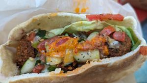 Falafel pita sandwich at Falafel Inc - Tysons Corner in Tysons Corner