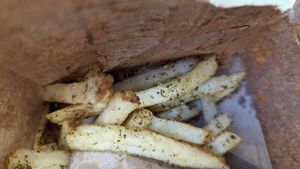 Zatar fries at Falafel Inc - Tysons Corner in Tysons Corner