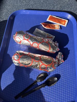 Soyriso burritos - ask for salsaa  at Disneyland - Galactic Grill in Anaheim