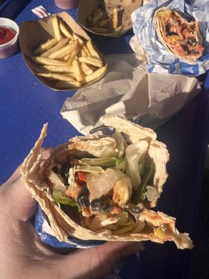 Veggie wrap- side fries   at Disneyland - Galactic Grill in Anaheim