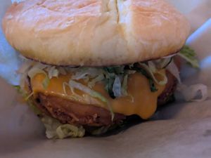 Chicken sandwich at Gnarlys - Swan Dive in Portland